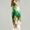 Fashion custom new autumn and winter color contrast lazy casual women's knit sweater - Image 4