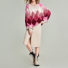 Fashion custom new autumn and winter color contrast lazy casual women's knit sweater - Image 2