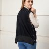 Casual 100% cashmere black ladies knitted vest - Image 4