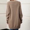 Classic warm color pattern texture ladies cashmere knit cardigan - Image 3