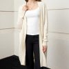 Classic Cream white pattern texture ladies cashmere knit cardigan