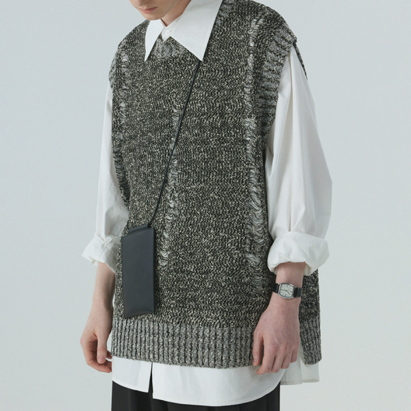 100% Cashmere Vest Sweaters sleeveless gradient color cool man vest - Image 2