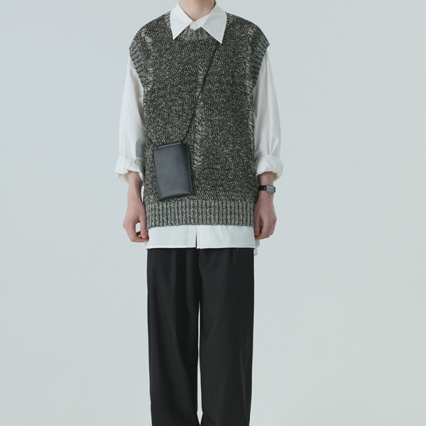 100% Cashmere Vest Sweaters sleeveless gradient color cool man vest