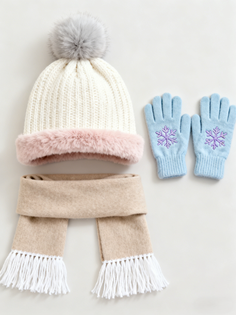 Cashmere hats, scarves, and gloves sets