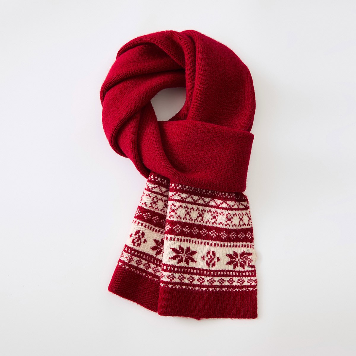 Custom OEM Women's Fair Isle Pattern Casual Stylish Scarf