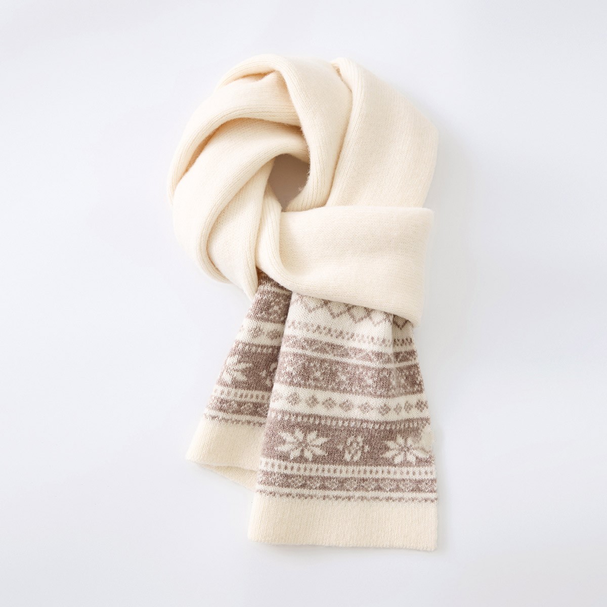 Custom OEM Women's Fair Isle Pattern Casual Stylish Scarf